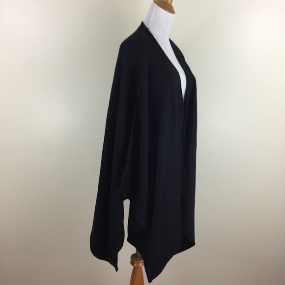 NWT ISABEL by Ingrid & Isabel Maternity Black Cozy Shawl Knit Open Cardigan O/S - Picture 6 of 7